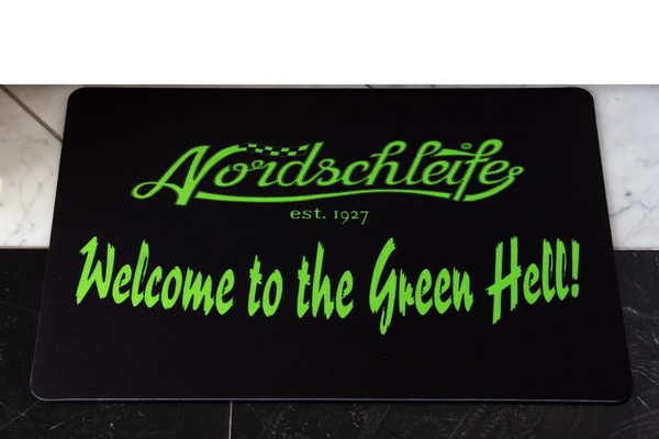"Nordschleife - Welcome on the Green Hell" door mat